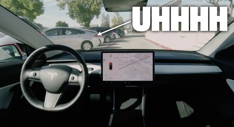 Illustration for article titled People Using Tesla's New Smart Summon Feature Are Already Running Into Trouble And It's Hard To Be Shocked